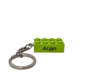 Gegraveerde sleutelhanger 2x4 Sleutelhanger(2x4) blokje met naam