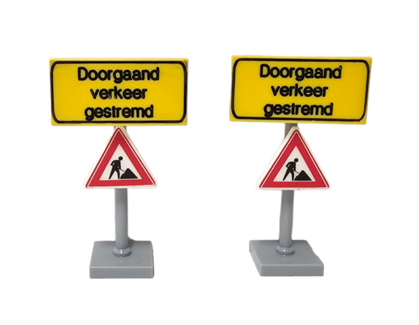 Gele werk-in-uitvoerborden